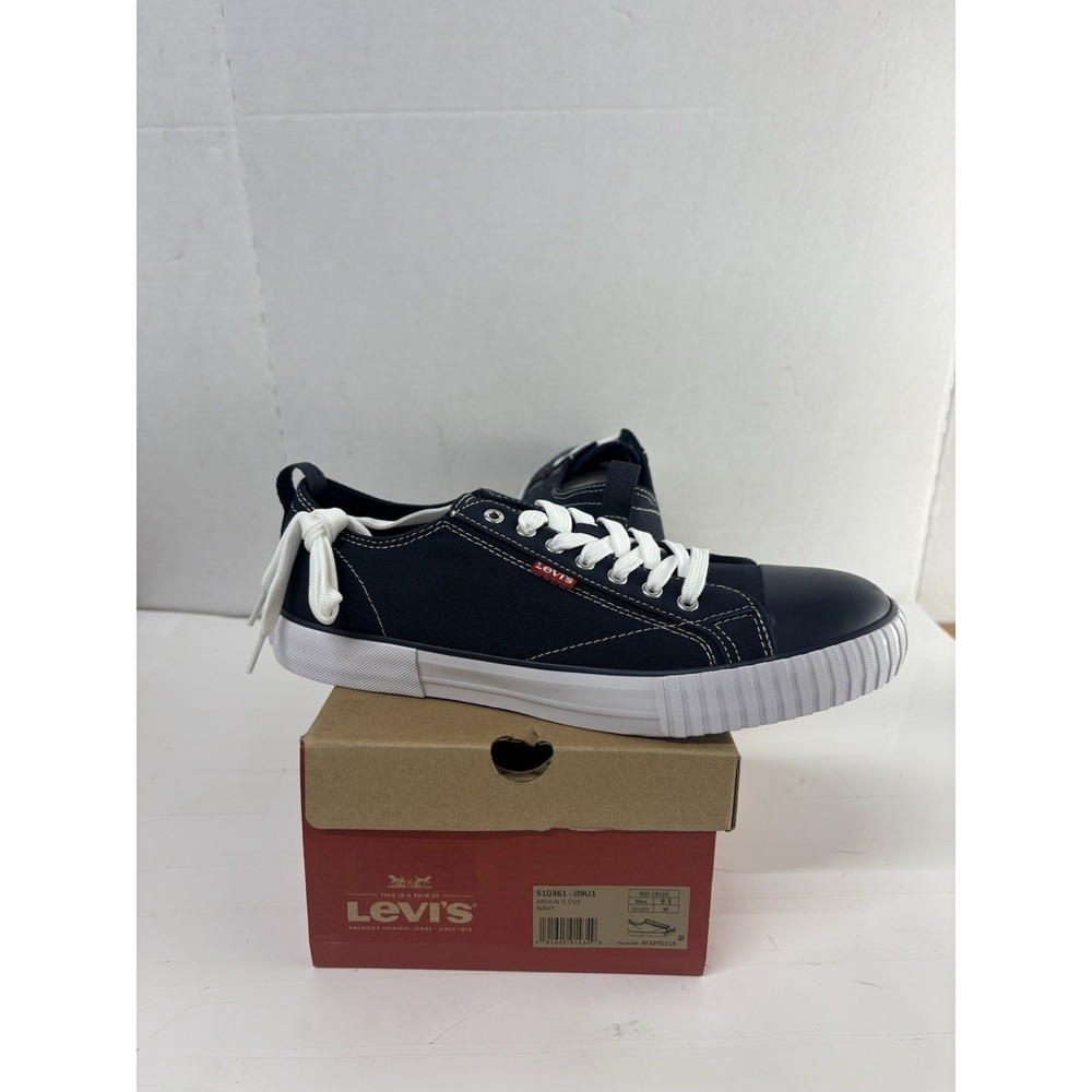 Levi's Men's Anikin Canvas Sneakers Shoes Navy Size 9.5 M BRAND NEW